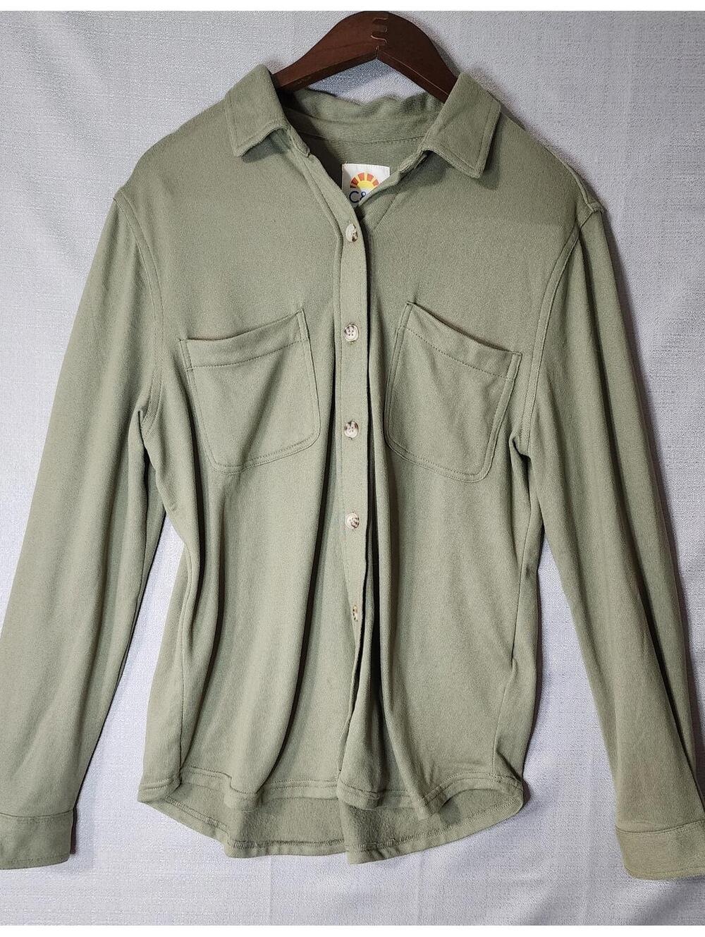 C&C Soft Green Long Sleeve Button-Up Shirt women's,  size medium